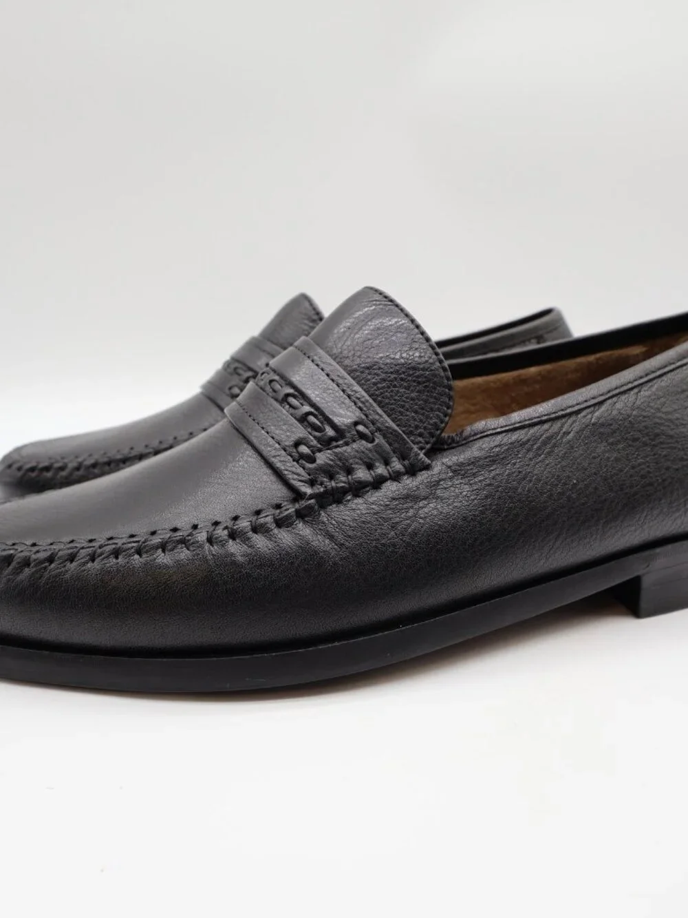 Nunn Bush Edgar Loafers Men's 9 Black Leather Comfort Gel Slip-On